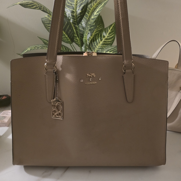 Coach Brown Leather Tote Bag - Picture 1 of 12